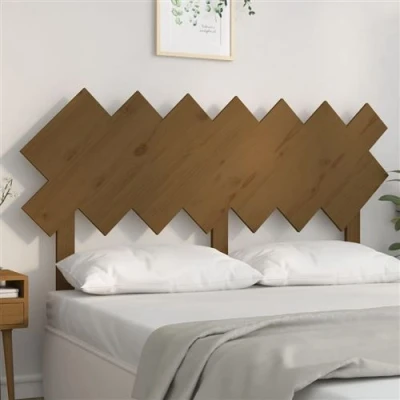 Afbeelding van Hoofdbord 141x3x80,5 cm massief grenenhout honingbruin