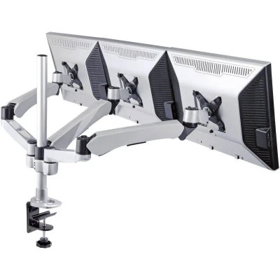 Afbeelding van SpeaKa Professional SP 3957076 Flex Monitor tafelbeugel 4 voudig 25,4 cm (10) 68,6 (27) Zwart, Zilver In hoogte verstelbaar, Kantelbaar, Zwenkbaar,