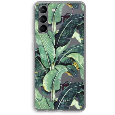 Afbeelding van hoesje geschikt voor Samsung Galaxy S21 Bananenbladeren Soft Cover Telefoonhoesje Bescherming aan alle Kanten en Schermrand