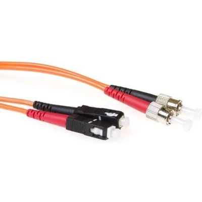 Afbeelding van ACT RL2005 Glasvezel Duplex Patchkabel LSZH Multimode 62.5/125 OM1 ST en SC Connectoren 5 meter