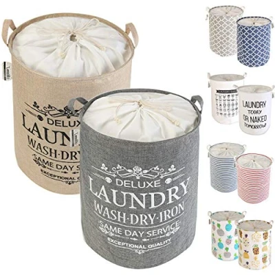Afbeelding van LessMo 2 x grote organizer voor kleding, opbergmand, van stof, dekbedden, kussens, beddengoed, dekens en kleding. Waterdicht, opvouwbaar, stofdicht