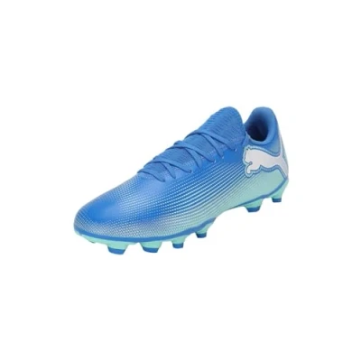 Afbeelding van Puma Future 7 PLAY FG/AG Voetbalschoenen met Kunststof noppen, Heren, Maat: 43, Hyperlink blue/mint/white