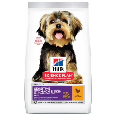 Afbeelding van Hill&#039;s Canine Adult Sensitive Stomach &amp; Skin Small Mini Kip Hondenvoer 3 kg