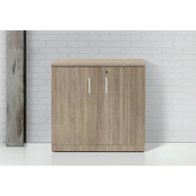 Afbeelding van Modulaire draaideurkast hout laag Chief 85x90cm Robson Eiken