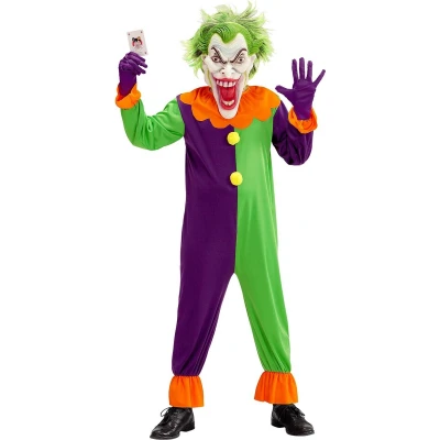 Afbeelding van Widmann Joker Kostuum Evil Jose Jongen Groen, Paars Maat 140 Halloween Verkleedkleding