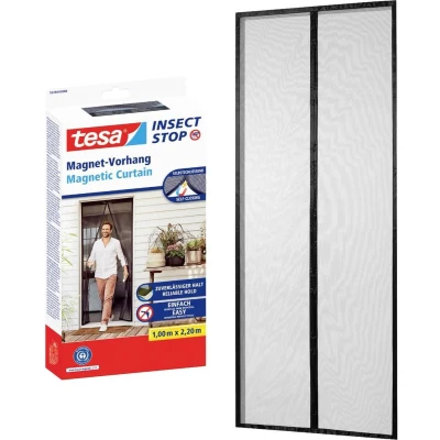 Afbeelding van tesa Fliegengitter 55394 00000 00 Magneetgordijn (b x h) 1.00 m 2.20 Antraciet 1 stuk(s)