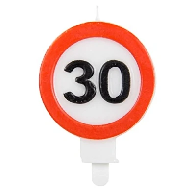 Afbeelding van Folat Candles Verkeersbord 30