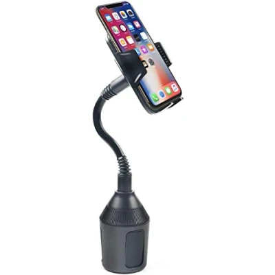 Afbeelding van DBREAKS Universele autohouder met flexibele arm, 8,4 cm, verstelbare houder voor bekerhouder, iPhone, smartphone en telefoon