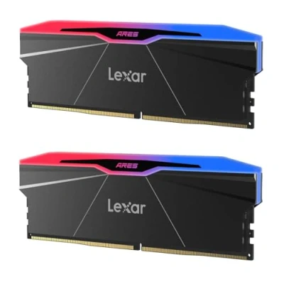 Afbeelding van Lexar ARES Gen2 RGB DDR5 Kit RAM 32 GB (2 x 16 GB) 6000 MHz CL26, UDIMM 288pin, PC Gaming Computer voor AMD EXPO/DRAM geoptimaliseerd door SK Hynix/CL26 36 68/1.45V (LD5U16G60C26BR RGD)