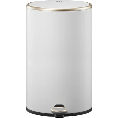 Afbeelding van EKO Cosmo pedaalemmer 12 ltr, Stainless Steel mat wit