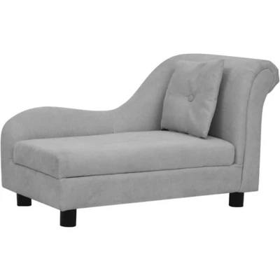 Afbeelding van Hondenbank Met Kussen 83X44X44 Cm Pluche Grijs