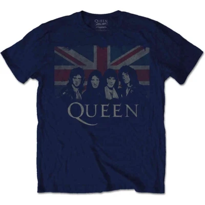 Afbeelding van Queen Union Jack Heren T shirt L Blauw