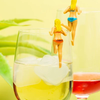 Afbeelding van Drinking Buddies Glasmarkeerders (set Van 6) Vrouwen