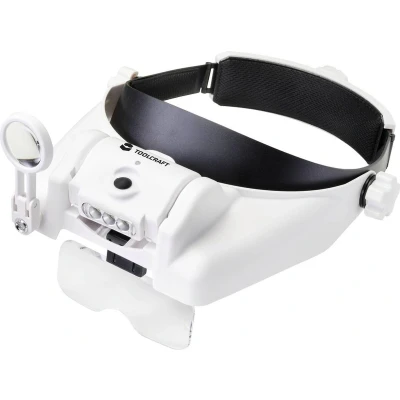Afbeelding van TOOLCRAFT TO 7440588 LED hoofdlamp Met verlichting Vergrotingsfactor: 3.5 x, 2.5 2.0 1.5 1.0 x Lensgrootte: (l b) 100 mm 40 Wit