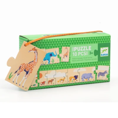 Afbeelding van Djeco puzzel klein en groot 10st