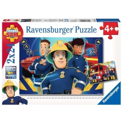 Image de 2 puzzles 24 pièces Sam le pompier t&#039;aide dans besoin Ravensburger