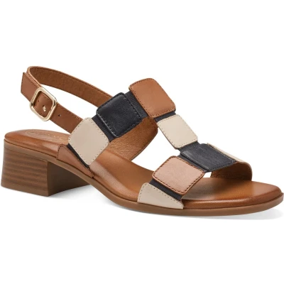 Afbeelding van Tamaris Sandalen, Dames, Maat: 37, Navy comb Leer