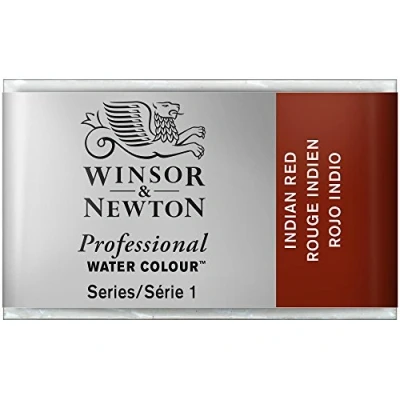 Image de Winsor &amp; Newton Aquarelle Professionnel Peinture Aquarelle, Haute Luminosité, Résistante à la Lumière, Qualité Archive, Godet, Couleur Rouge Indien