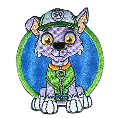 Afbeelding van Pat&#039; Patrol &#039;Rocky&#039; blauw 7,3 x 6 cm geborduurde patches om op te strijken