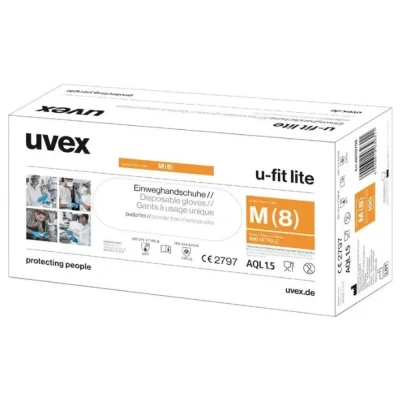 Afbeelding van uvex u fit lite 6016808 Wegwerphandschoen 100 stuk(s) Maat (handschoen): M EN 420:2003+A1:2009, 374 1:2016+A1:2018, 5:2016, 4