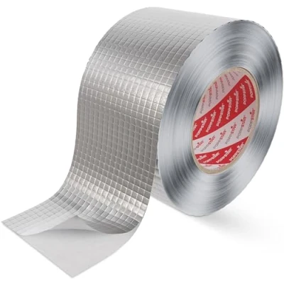 Afbeelding van Poppstar Aluminium plakband (50 m x 72 mm) versterkt met glasvezel voor isolatie en leidingen, hittebestendig stoombarrière