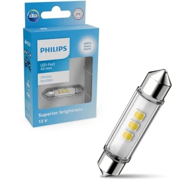 Afbeelding van Philips Ultinon Pro7000 LED Festoon auto signaallamp, 4000 K, warm wit, 43 mm, 12 V, huidige versie