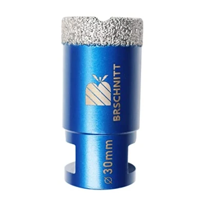Afbeelding van BRSCHNITT Diamanttegelboor, 30 mm, vacuümgesoldeerde en boorkroon met schroefdraad M14 voor droog boren van porselein, tegels, graniet, marmer
