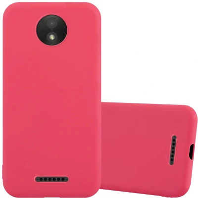 Afbeelding van Cadorabo Hoesje geschikt voor Motorola MOTO C in CANDY ROOD Beschermhoes gemaakt van flexibel TPU silicone Case Cover