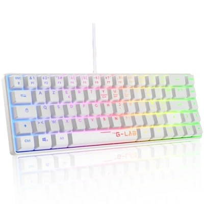 Afbeelding van Bluetooth Toetsenbord The G Lab Azerty Frans Wit