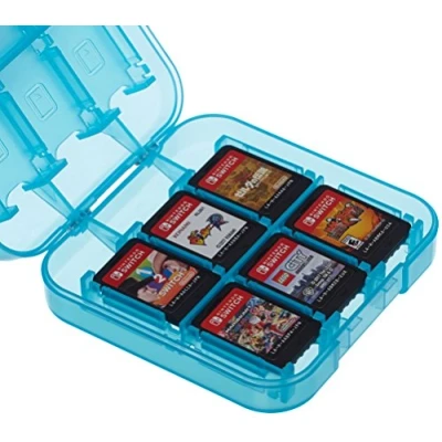 Afbeelding van Amazon Basics Boîte de rangement pour les jeux la Nintendo Switch, bleu