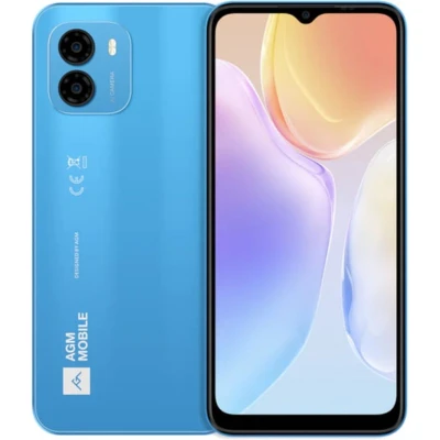 Afbeelding van AGM Mobile Note N1 Smartphone 128 GB 16.6 cm (6.52 inch) Blauw Android 13 Hybrid SIM