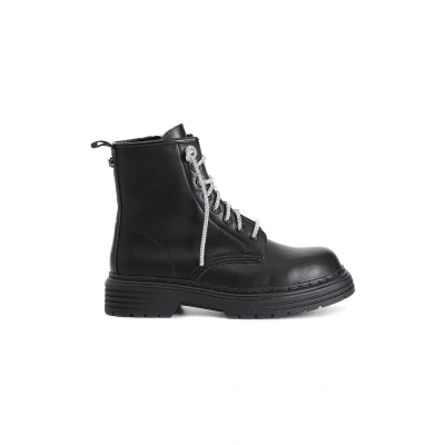 Afbeelding van CAFèNOIR Veterboots, Dames, Maat: 37, Black Kunststof