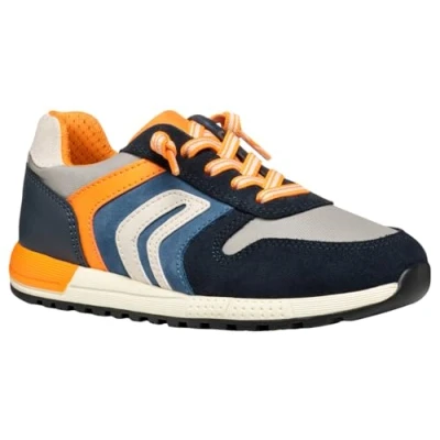 Afbeelding van Geox Sneaker Sneakers laag voor kinderen, Maat: 39, Light grey navy Leer en textiel