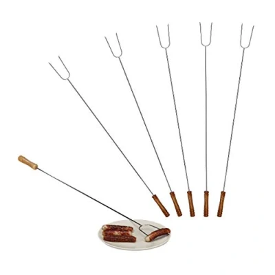 Afbeelding van Relaxdays 12x barbecue spiesen BBQ spies vleespen 80 cm vleesspies rvs