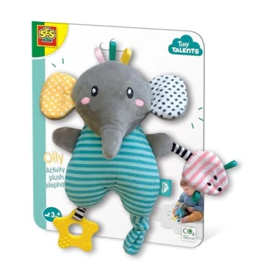 Afbeelding van SES Olly Activiteiten pluche olifant stimuleert zintuigen lekker zacht