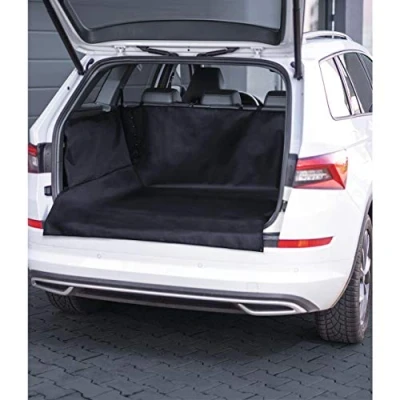 Afbeelding van Cartrend 10853 Kofferbakbescherming voor honden, auto, SUV, stationwagen, kleine auto met laaddrempelbescherming, waterdicht, onderhoudsvriendelijk, zwart