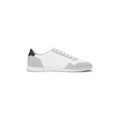 Afbeelding van BOSS Titanium Sneakers laag white, Heren, Maat: 45, White Leer en textiel