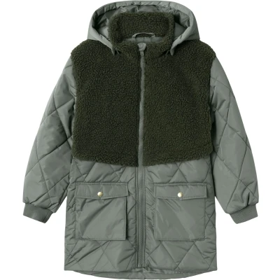 Afbeelding van Name it Nkfmika LONG Winterjas voor kinderen, Maat: 116, Agave green