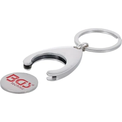 Afbeelding van BGS Hoek Sleutelhanger met winkelwagenmuntje