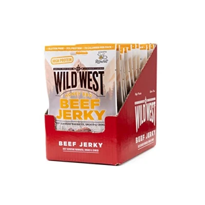 Afbeelding van Wild West 16 x 25 g honingrundvlees, Jerky High Protein rundvlees, eiwittraktatie