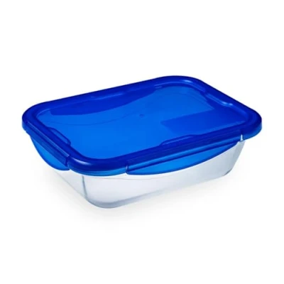 Image de Boîte rectangle en Verre avec couvercle Cook &amp; Go 20 x 15 cm Pyrex Transparent