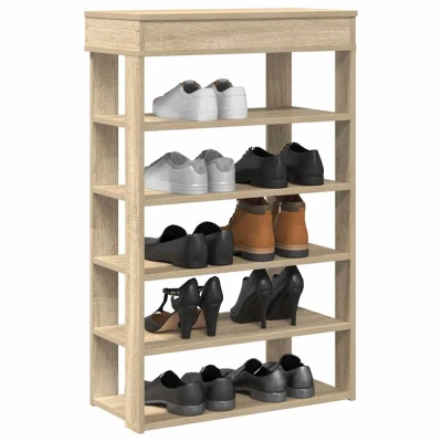 Afbeelding van Schoenenrek 60x30x98 cm bewerkt hout sonoma eikenkleurig