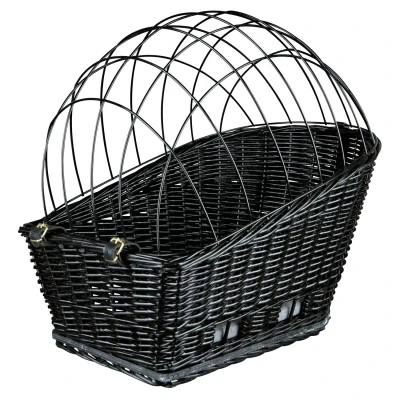 Afbeelding van Trixie Fietsmand Met Draadkoepel Achterop Zwart 35X49X55 CM