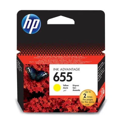 Image de HP 655 jaune encre à colorants originale cartouche d&#039;encre