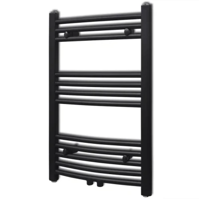 Afbeelding van Radiator / handdoekenrek gebogen 500x764 mm zwart