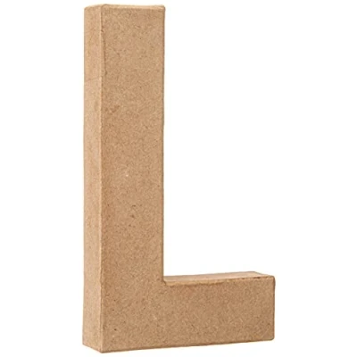 Afbeelding van Letter, groot, L, h: 20,3 cm, b: 11,4 1stuk, dikte 2,5 cm