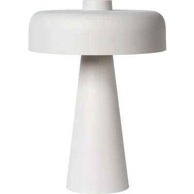 Afbeelding van Atmooz Tafellamp Ocana Wit met Gouden Binnenkant Ø 30 cm Metaal G9 Fitting Moderne Eyecatcher Paddenstoel