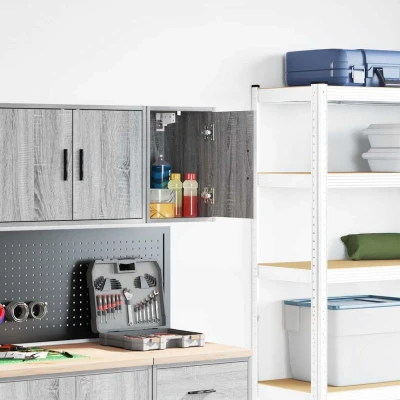 Afbeelding van Garage wandkast bewerkt hout grijs Sonoma