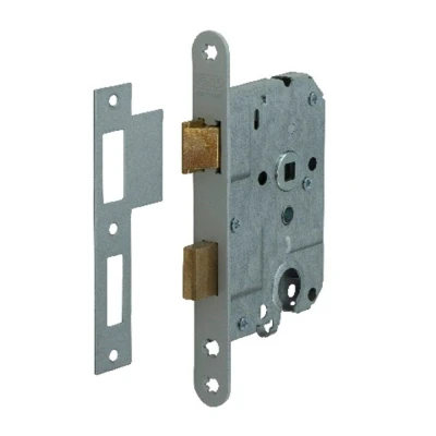 Afbeelding van Nemef Deurslot afgerond 20 x 174 mm Staal gelakt 1269 doornmaat 50 PC 55 verpakt in blister geleverd incl kortschild en krukken