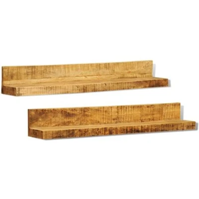 Afbeelding van Wandschappen 2 st massief hout